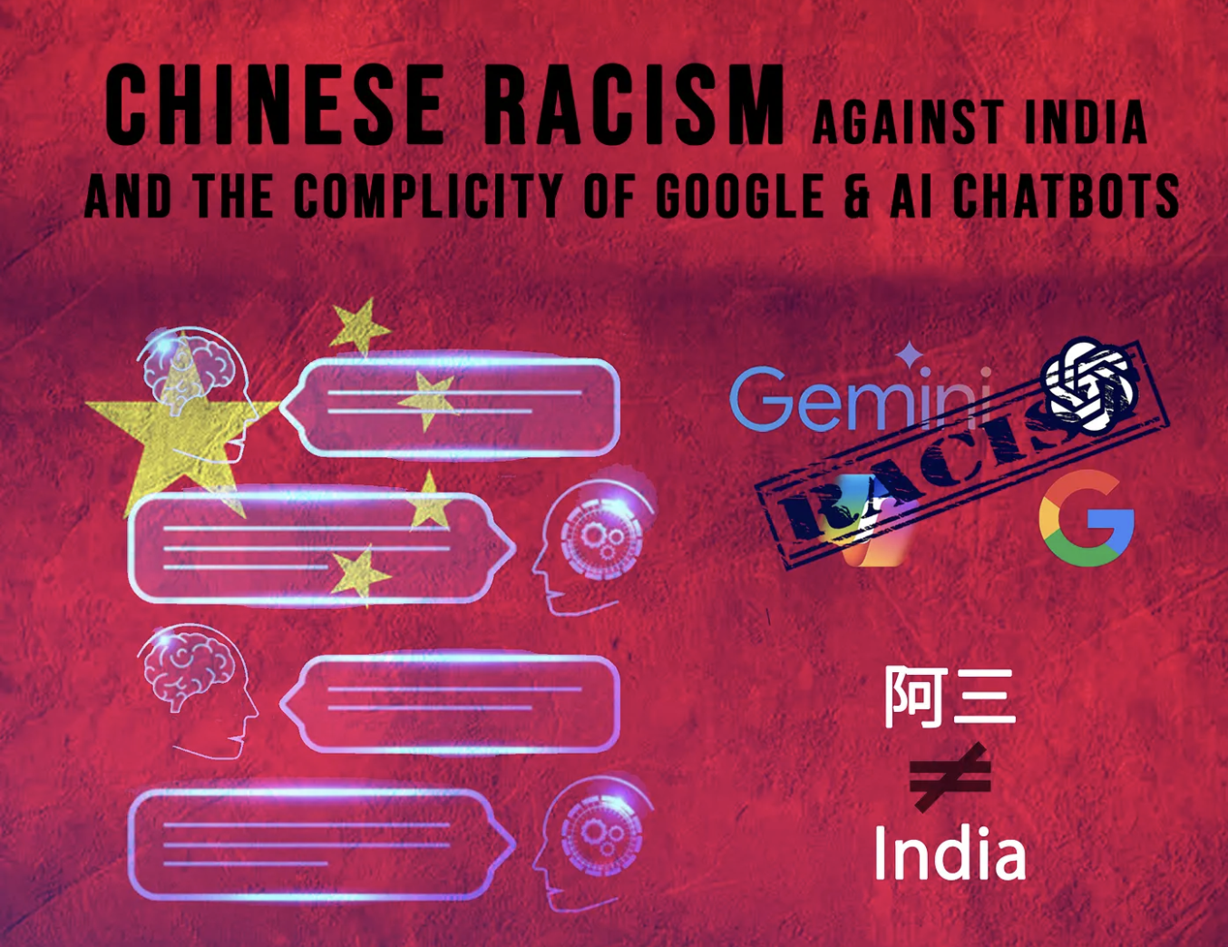 Cover image for Chinese Racism Against India & the Complicity of Google & AI Chatbot